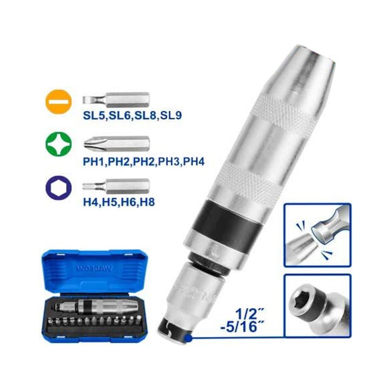 طقم مفك دق Impact Driver Set wadfow WYM1B13