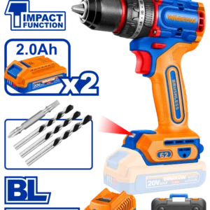 شنيور 62 نيوتن 2 بطاريه WCDP6281 Compact brushless cordless impact drill