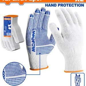 wkg1801 wadfow جوانتي محبب Knitted&PVC dots gloves